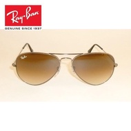 Ray ~ ban sunglasses New aviator gunmetal frame RB 3025 004/51 gradient brown lenses 58mm