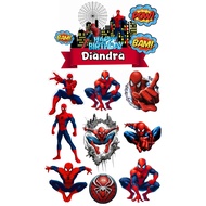 SPIDERMAN TOPPER FREE NAME AND AGE CHEAP