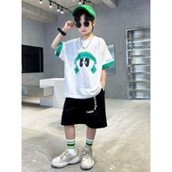 SUMMER CLOTHING SET FOR BOYS18-45kg model C.H.R.K. Cotton material, stretchy and cool.