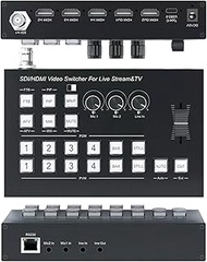 Multiple Camera SDI and HDMI Live Stream Video Mixer Switcher 1 SDI and 3 HDMI input 2 HDMI output w