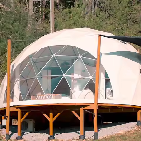 Luxury Pvc Geodesic Dome Hotel Glamping Tent House Desert Round Dome Tent Coody Starry Sky Dome Tent