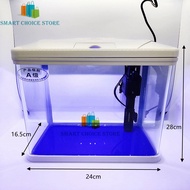 😍Ready Stock😍 SOBO Small Aquarium Set Tank Complete Set T-240F  With Pump , Top Filter Box , LED Light 松宝玻璃小型水族箱