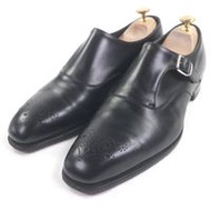รองเท้าหนังผู้ชาย Edward Green ทรง Monk Strap แบบมีสายรัดด้านข้าง ตกแต่งด้วยเหรียญตรา รุ่น 888 สีดำ 