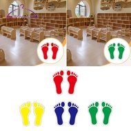 [deevoka] Barefoot Footprint Stickers Feet Spots Recognizable Kids Floor Decals for Decorative Stair