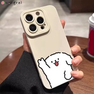 For Vivo S1 Y7s Y85 V9 Y71 Y67 Y66 X Note T1 Pro NEX 3 A S Phone Case ins Cute Line Dog Puppy Black White Brown Matte Frosted Cartoon Simple Soft Silicone Casing Cases Case Cover