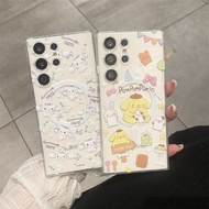 For Samsung S25 Ultra S24 S23 FE S22 S21 Cartoon Cinnamoroll Phone Case For Samsung A55 A56 A16 A17 