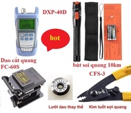 Máy đo suy hao quang HX + Dao cắt sợi quang SKL -60S (FC-60S) + Bút soi sợi quang 10Km + Kìm tuốt sợ