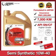 COSIMO 10W40 (4L) Semi Synthetic SN Engine Oil Car Lubricant Minyak Hitam Enjin (Perodua, Proton, Honda, Toyota, Nissan