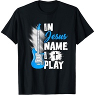 T-shirt dengan nama Yesus tertera untuk pemain bass, pemuzik, pemain gitar, dan pemain bass.