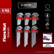 FIXTOP L Key Complete Set 9 Pcs Short Length 1.5 - 10mm Hex Key Set Star Ball Point Hexagonal