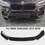 Max Style ABS Front Bumper Splitter Lip Spoiler Diffuser For BMW X5M F85 X6M F86 4.4TV8 Real M 2015-