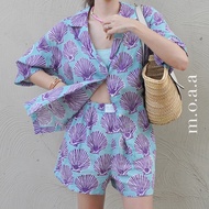 Seashell Overshirt in Blue Hawaii | Moaa Collection