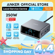 Anker Prime Charger 250W Fast Charging Station 6-Port GaNPrime USB C Charger Laptop Charger A2345