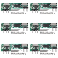 6pcs 433mhz Wireless RF Transmitter and Receiver with Antenna Ask Remote Control Module DIY Kit for 