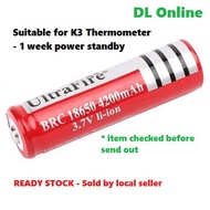 Local Seller - Bateri / Battery for K3 K8 ES-T03 Thermometer - UltraFire 18650 Battery li-ion 3.7V 4200mAh / 5800mAh