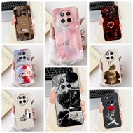 Honor X60 Pro BRP-AN00 Case Cover Luxury Fashion Flowers Kawaii Girl Cute Cat Shockproof Shell Honor
