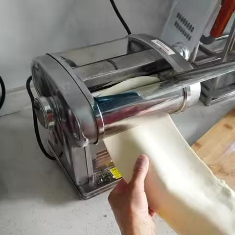 LXT Electric Stainless Steel Pasta Maker Machine Noodle Making Machine Dough Sheeter Dough Roller