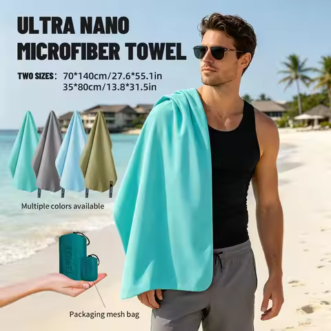 Outdoor Sports Ultra Nano Microfiber Towel，Absorbent Quick-drying Wipes, Portable Fitness Towel