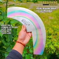 Pisau Gobang Rajang / Gobet Baja D2 full & sambung baja D2 Pelangi Model Mugi
