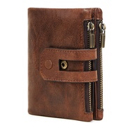 2059 READY STOCK  Cow Leather Coin Purse Short Wallet  Men Women  Dompet