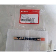 Original TURBO embossed logo emblem for honda hrv 2022 2023 2024 2025 trunk