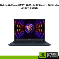Nvidia GeForce RTX™ 4060 8GB - MSI Stealth 16 Studio A13VF-050SG (i7-13700H/16GB/1TB SSD/16” QHD+ / 