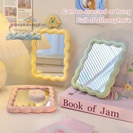 Desktop Makeup Mirror with Wavy Edge