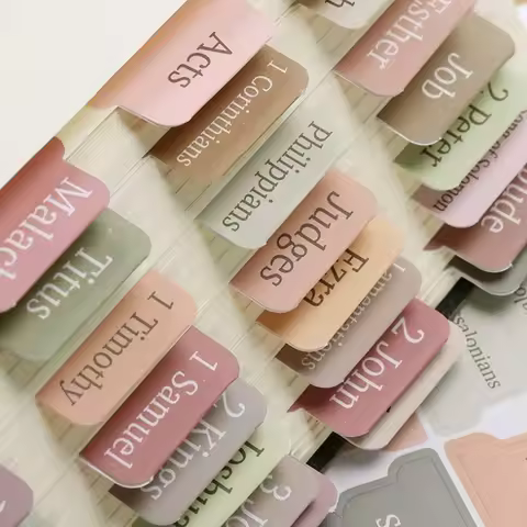 75Pcs Laminated Bible Tabs Large Print Bible Book Tabs Tear-resistant Bible Index Book Tabs Bible St