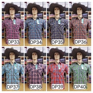 2-Pocket Plaid Shirt Short Sleeves Dp33-DP40