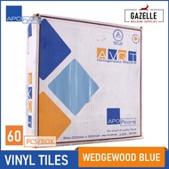 Apo Floor Vinyl Tiles AVQT 1.3mm - Wedgewood Blue 60pcs / Box 5.4sqm Coverage 300mm x 300mm