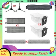 9PCS for   G30/G30 Pro/G30 Ultra Vacuum Cleaner Parts Hepa Filter Tracked Mop Cloth Dust Bag Brush