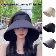 Wrap-Around Hollow-top UV Sun Hat, Outdoor UV Protection Hollow Top Sun Hat, Women Wide Brim Sun Hat SAWU