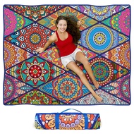 Fefede Waterproof Picnic Blankets Foldable & Portable 60''x80'' Boho Picnic Mat for Outdoors, Large 