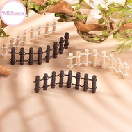 Trillionca Microlandscape Log Fence Home Accessories Small Fence Wooden Crafts Garden Miniature Home