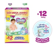 TẶNG 12 MIẾNG CÙNG LOẠI [Freeship][MỚI] Tã/bỉm quần Bobby 3mm Mega Jumbo Gạo non L96 tặng khăn / L96