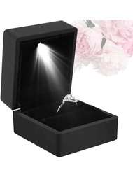 珠寶盒led發光戒指/吊墜/手鏈/項鍊珠寶展示盒禮品珠寶收納盒,求婚戒指盒托適用於女孩、母親、女性的戒指、耳環、項鏈