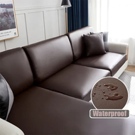{QW Sofa Cover} PU Waterproof Leather Sofa Seat Cover for Living Room Stretch Slipcover Furniture P