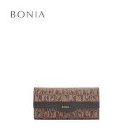 Bonia Black Ciccio Monogram 3 Fold Long Wallet