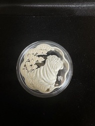 白銀幣狗年加拿大皇家鑄幣廠 2018 年 $15