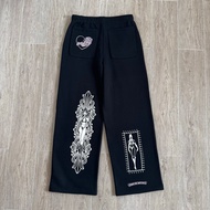 MZOE Chrome Hearts Collaboration Edition Cross Pattern Girls' Sports Casual Pants