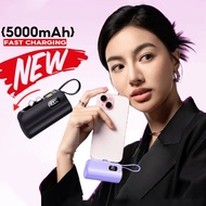 5000mAh Mini Power Bank with Phone Holder Powerbank Capsule Portable Charger for IP & Android