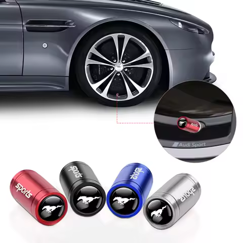 4Pcs Car Wheel Tire Valve Cover Decor Accessories For Ford Focus Mk2 MK3 MK7 MK4 Fiesta Ranger Musta