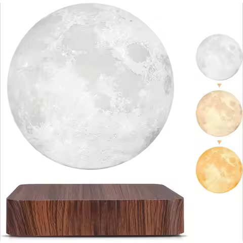 Moon Lamp Upgraded 3D Levitating Moon Light Adjustable LED Bedside Light Touch Dimmable Rechargeable