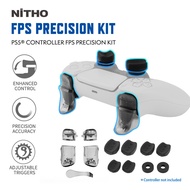 NiTHO PS5 FPS Gaming Kit for PlayStation 5 Dual Sense Controller Customizing Kit with Thumb Grips Ergonomic Button Trigger Precise Aiming Kit PS5 Accessories