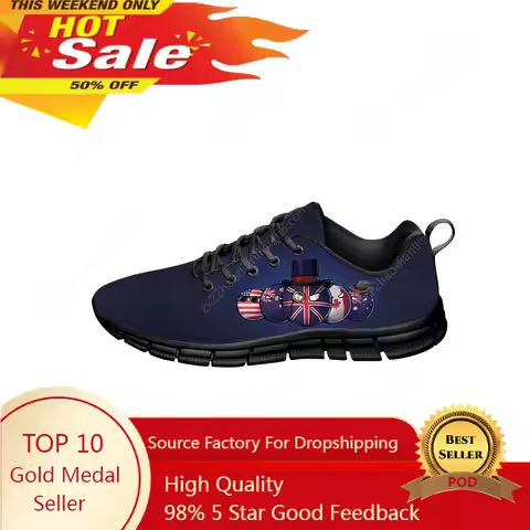 Countryballs Polandball Pattern Mens Womens Teenager Funny Fashion Casual Shoes Canvas Running 3D Pr