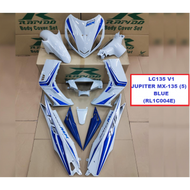 COVERSET LC135 V1 JUPITER MX-135 (5) BLUE (RL1C004E) RAPIDO YAMAHA GLOSSY MOTOR ACCESSORIES BODY COVER COVER SET WHITE BLUE PUTIH BIRU