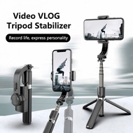 READY STOCK 🔥 Gimbal Stabilizer Selfie Stick Tripod L08 Anti-Shake Selfie Stick Bluetooth Remote Con