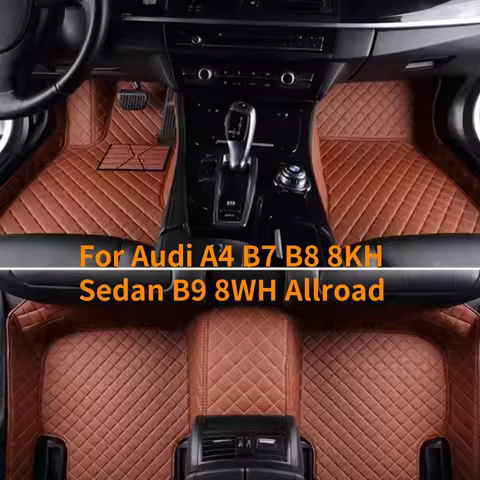 Custom Floor Mats For Audi A4 B7 B8 8KH Sedan B9 8WH Allroad 2017-2019 2010-2023 Full Coverage Floor