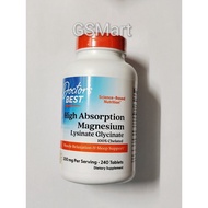 Doctors Best High Absorption Magnesium  240 Tablets