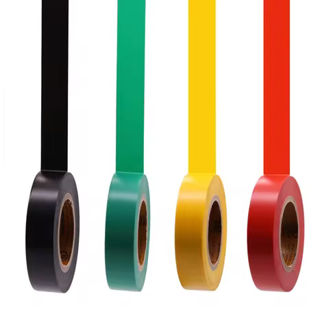 Commercial Vinyl Electrical Tape, 0.63in X19.7ft X0.006in (16mm X6m X0.15mm), Insulated, Waterproof,